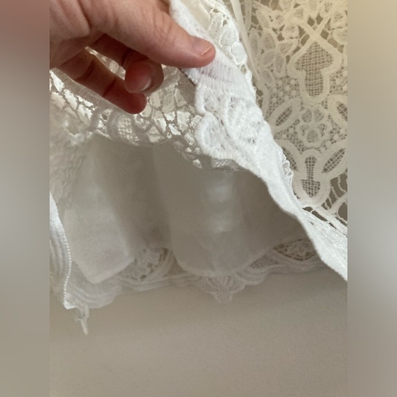 Martha Stewart Collection White Crochet Knit Top Large Cottagecore - Picture 3 of 11